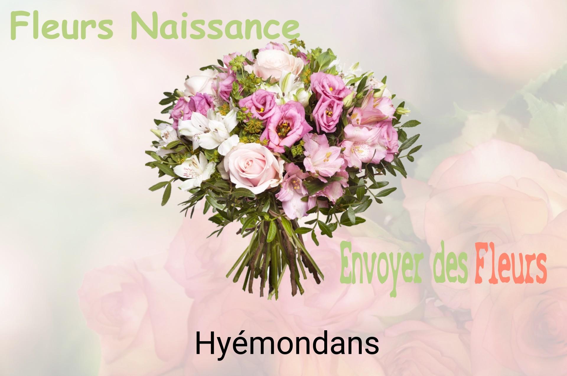 Bouquet de fleurs de naissance livré à Hyémondans